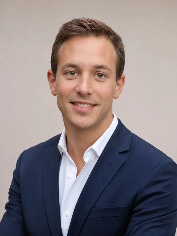 Black and white portrait of Julien